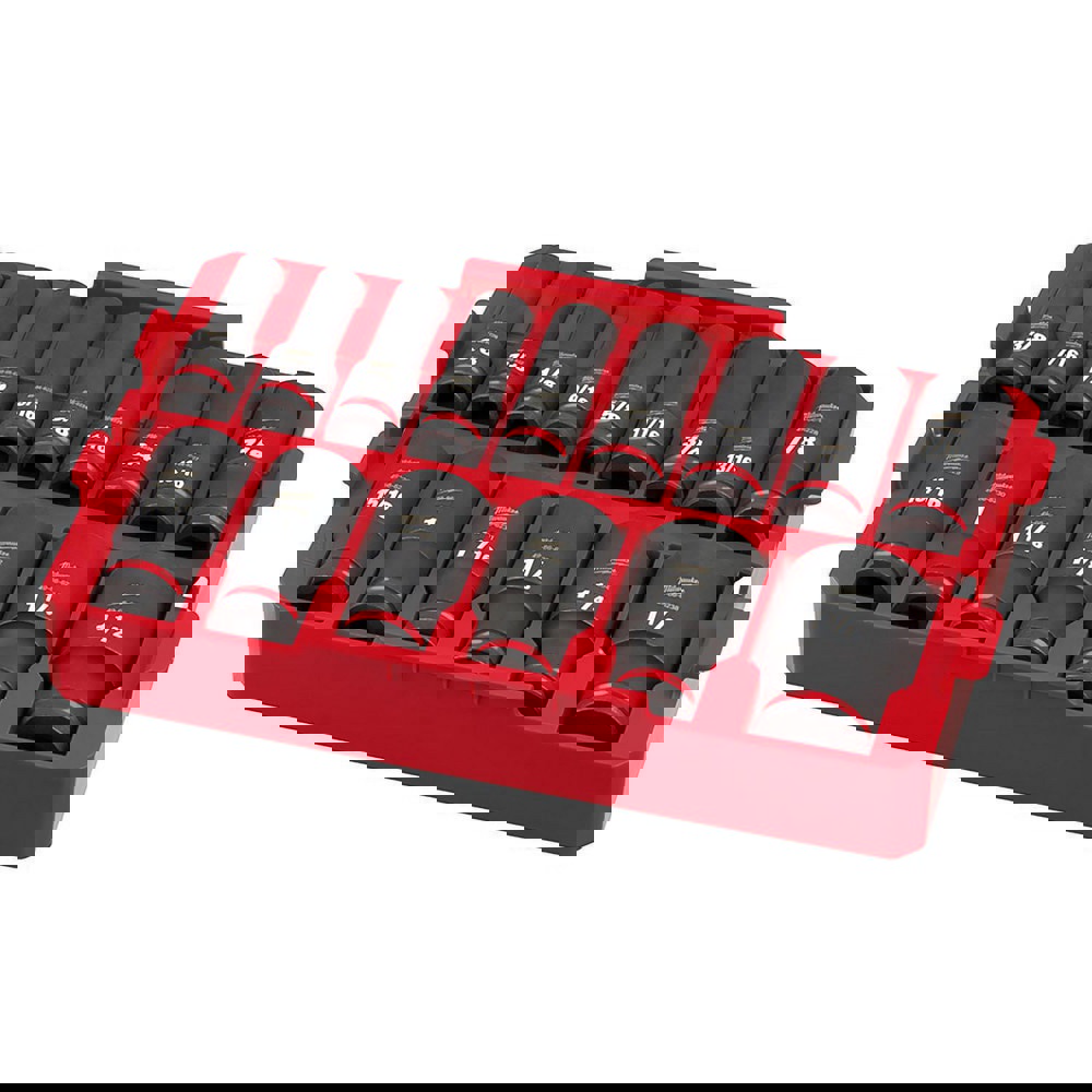 Impact Socket Set: 15 Pc, 1/2